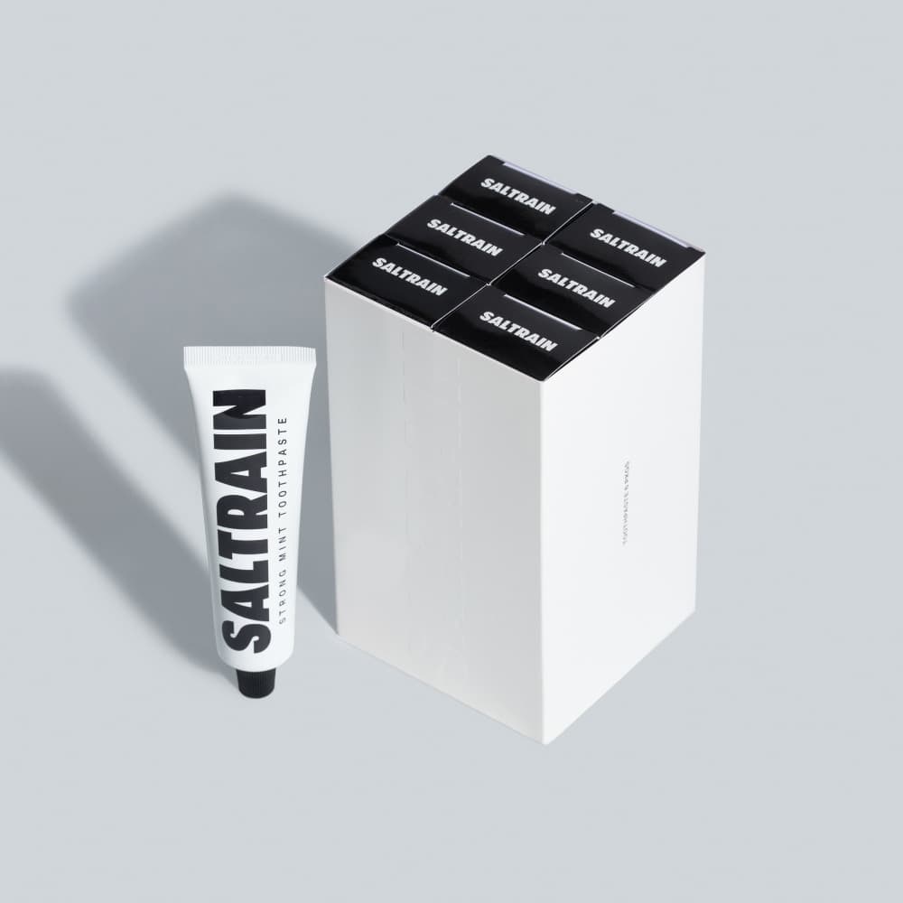 솔트레인 블랙 그레이 솔트 치약 100g 6팩