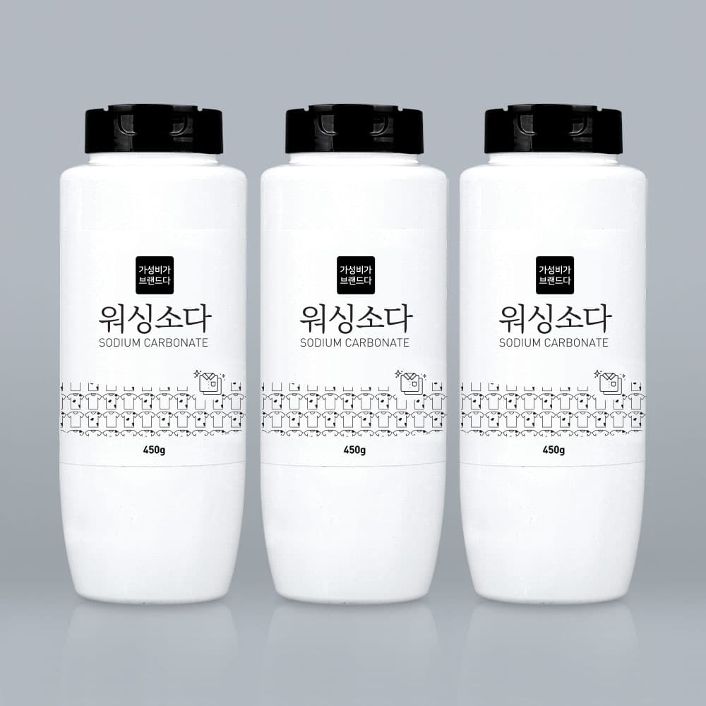 가성비가 브랜드다 가성비가브랜드다 워싱소다 450g x 3개 / 탄산소다 세탁세제 세정제