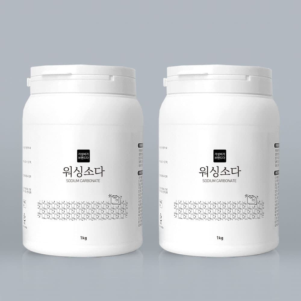 가성비가 브랜드다 워싱소다 1kg(용기) x 2개 / 탄산소다 세탁세제 세정제