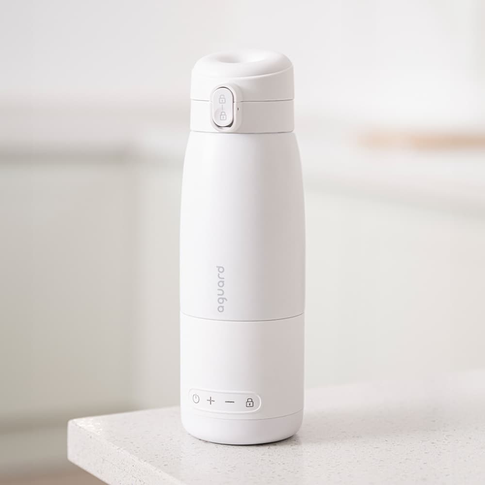 아가드 휴대용 무선 분유포트 500ml 가열 보온병 보온포트 텀블러