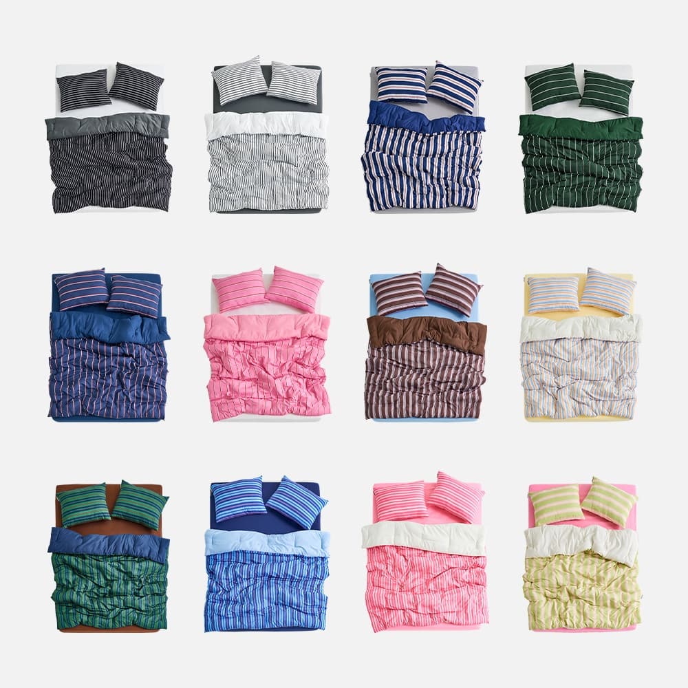 데시뉴 하이틴 스트라이프 사계절 뉴 마이크로 항균 차렵이불 세트 (SS/Q) 12컬러 - 최저가 47,405원
