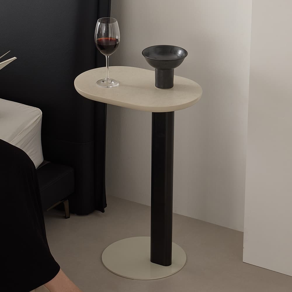 인디우드 페블 침대 거실 높은 소파 사이드테이블 보조책상 - 최저가 76,900원