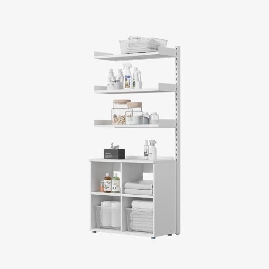 한샘 품명:한샘 플롯 오픈 책장 연결형 5단 80x40cm(컬러 택1) - 최저가 373,500원