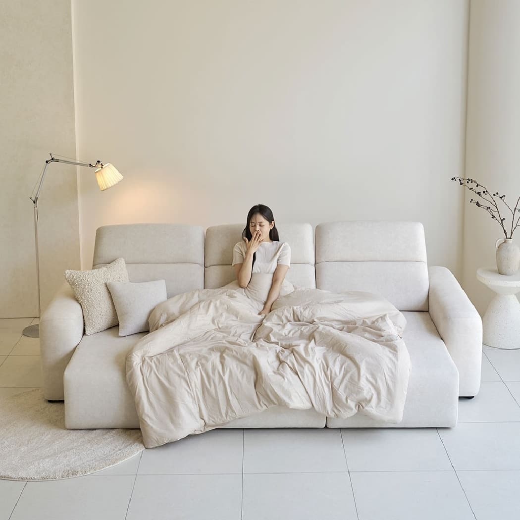 한샘 보니애 보이저 블리넌 패브릭 무빙 2세대 슬라이딩 리클라이너 4인 슬라이드 소파