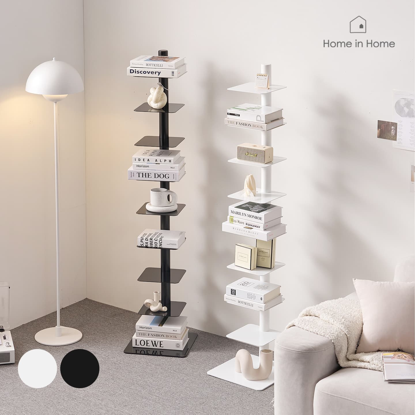 홈인홈 스마트리 타워형 스틸 북선반_R353