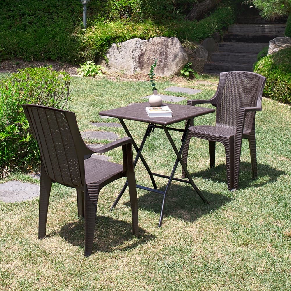 위드퍼니처 아르망 600 사각 모니카 2개 야외 테이블 세트