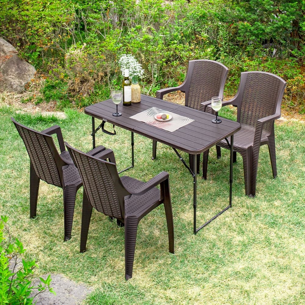 위드퍼니처 아르망 1200 2단 모니카 4개 야외 테이블 세트