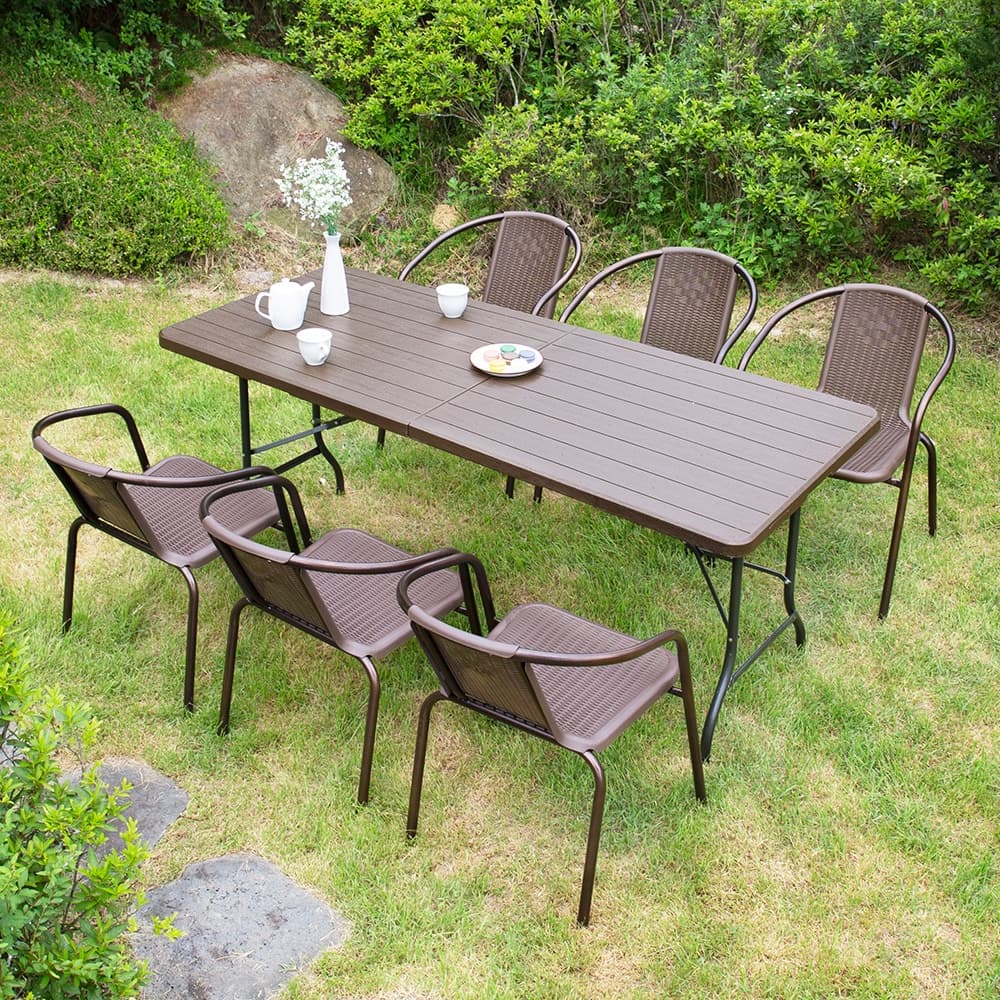 위드퍼니처 아르망 1800 유로 49번 의자 6개 야외 테이블 세트 - 최저가 207,900원