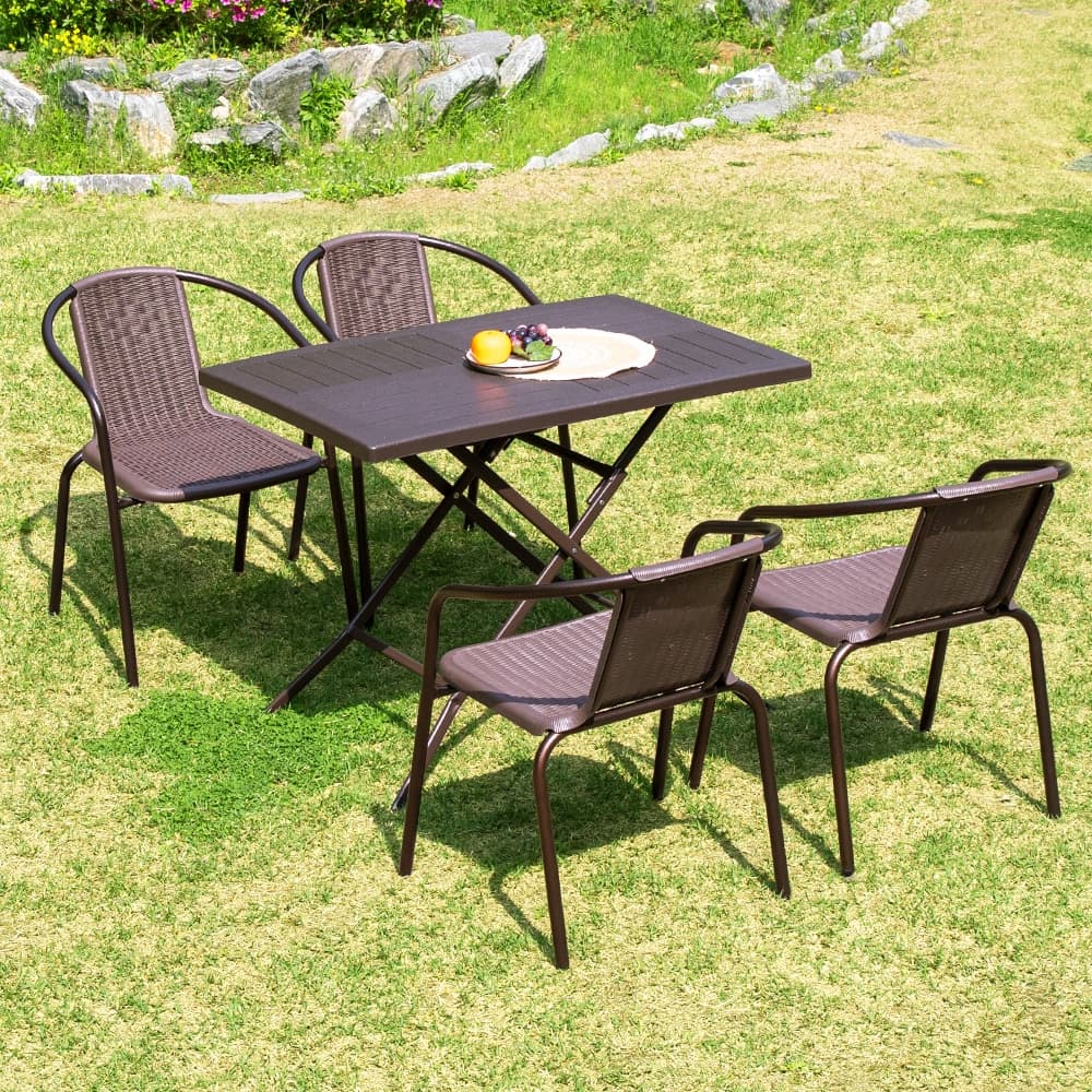 위드퍼니처 아르망 1000X700 유로 49번 4인 야외 테이블 세트