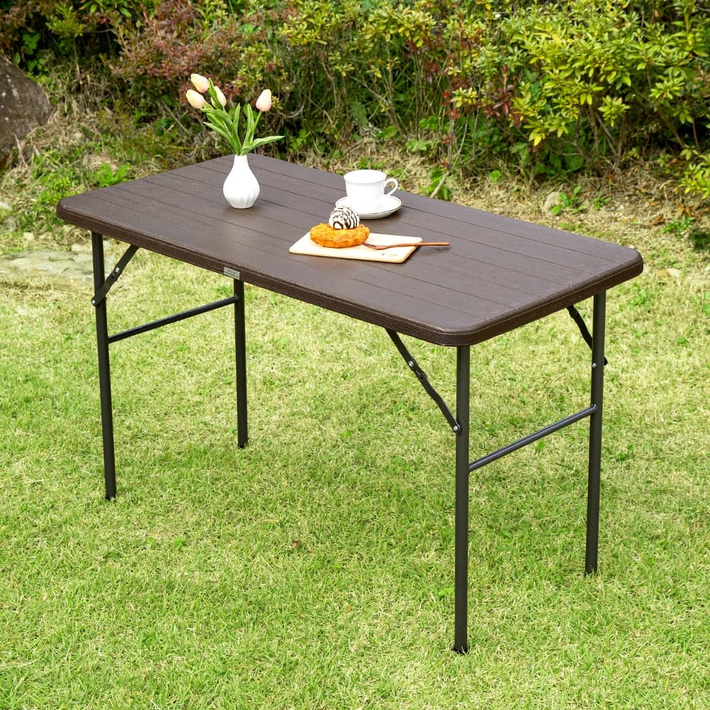 위드퍼니처 아르망 1200 1단 브로몰딩 접이식 테이블 야외 정원