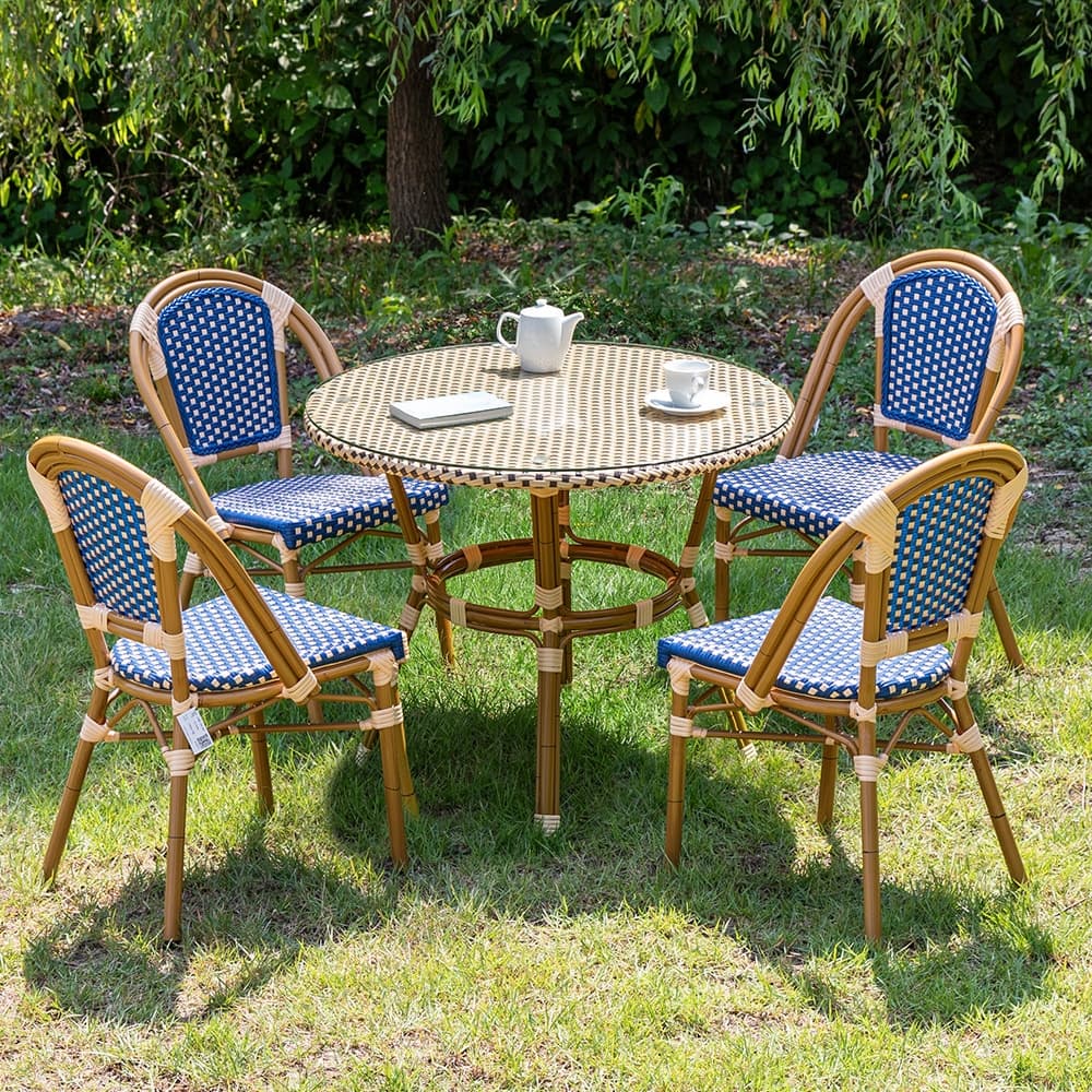 위드퍼니처 나탈리 900 원형 4인 야외 테이블 세트 카페 인테리어 - 최저가 448,200원