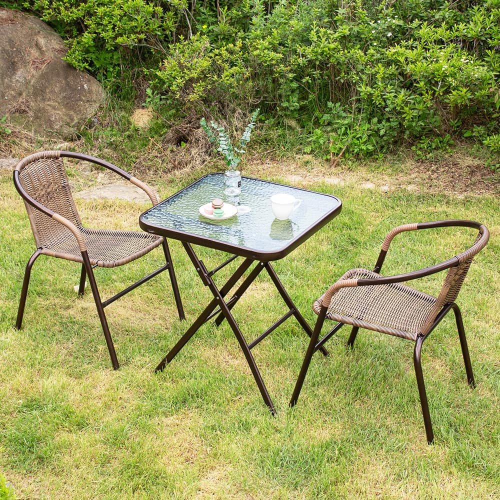 위드퍼니처 유로 강화 접이식 600사각 39번 2인 야외 테이블 세트 - 최저가 93,510원