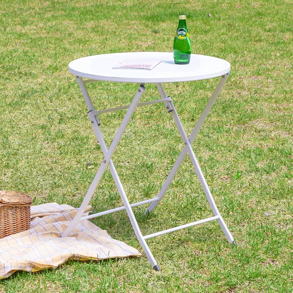 위드퍼니처 파브 600 원형 접이식 테이블 야외 철재 간이 카페 - 최저가 42,210원