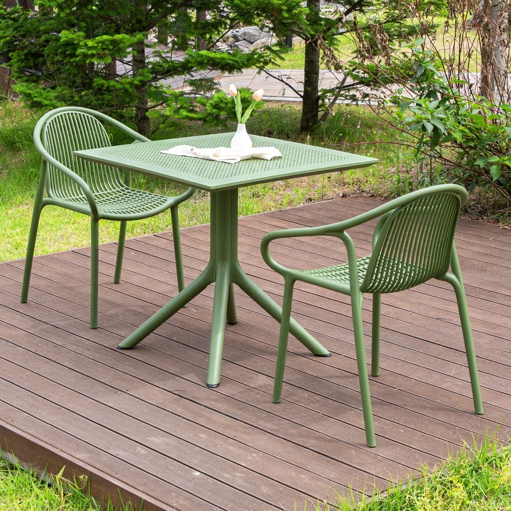 위드퍼니처 이브 700 사각 유스 2인 야외 실내 테이블 의자 세트 정원 카페 테라스 간이 커피숍 - 최저가 158,220원