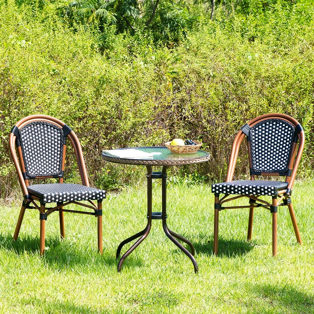 위드퍼니처 유로 강화 610 원형 베네치아 2인 야외 실내 테이블 의자 세트 카페 커피숍 공원 간이