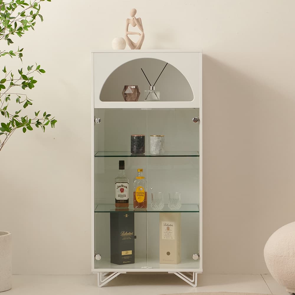 모던탑21 러블리 600-4단 유리장