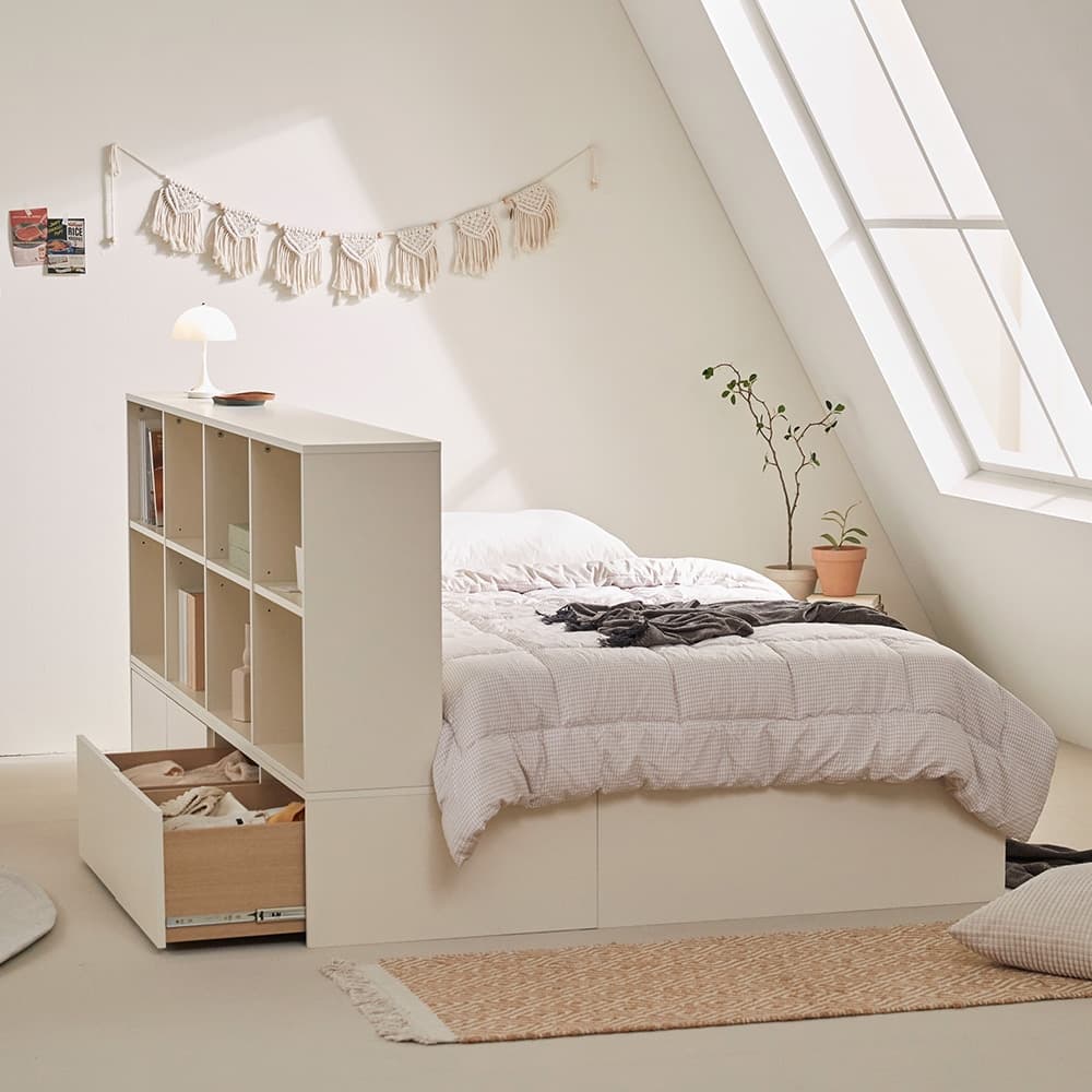 포더홈 파운드 파티션 빅 수납침대 확장형 와이드 SS/Q 3type