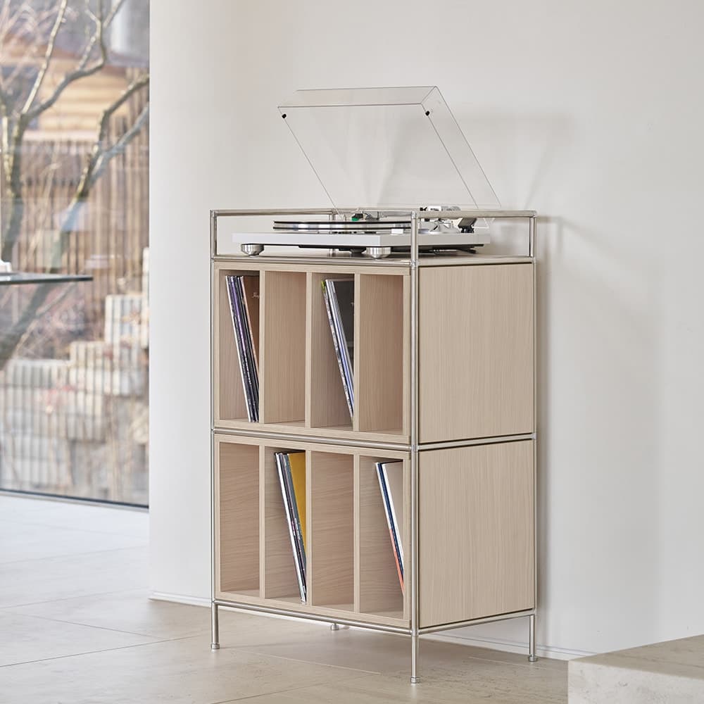 포더홈 무디 미드센추리 LP 모듈 책장 수납장 2단 600