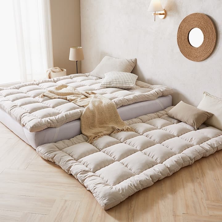 채우리 단잠 누비누빔 빵빵한 8cm 솜 패드 매트리스 토퍼 3size (SS,Q,LK)