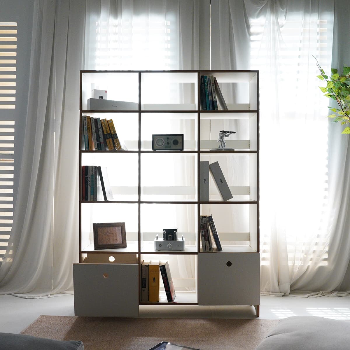 JWK 우드체인 이합집산 쌓아서 사용하는 수납 선반장 - 최저가 98,900원