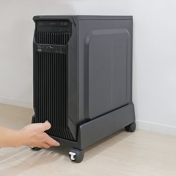 히키스 컴퓨터 이동식 고정바퀴 폭조절 쿨링받침대 PC캐리어 - 최저가 10,070원