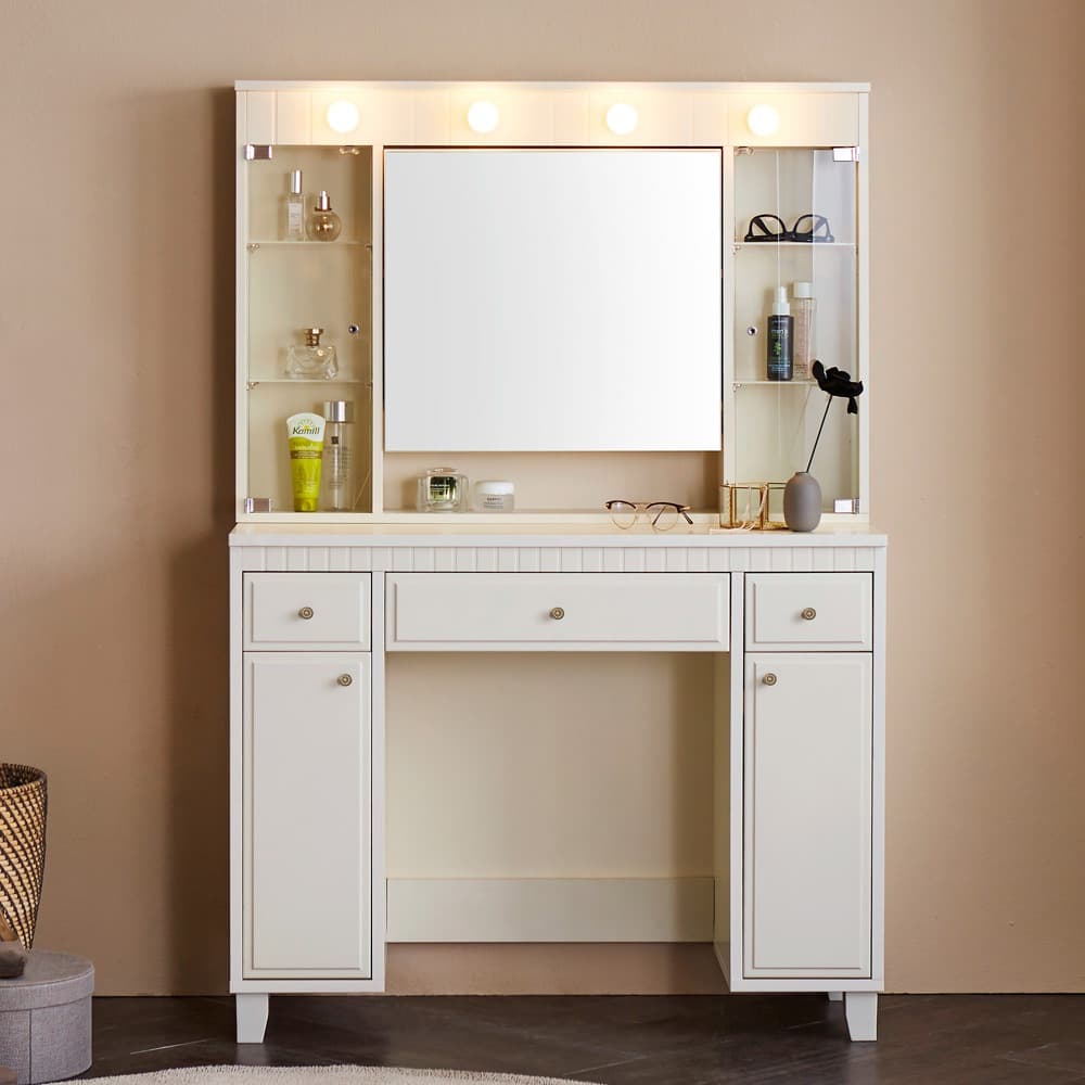 리센트 미카엘 LED조명 수납화장대