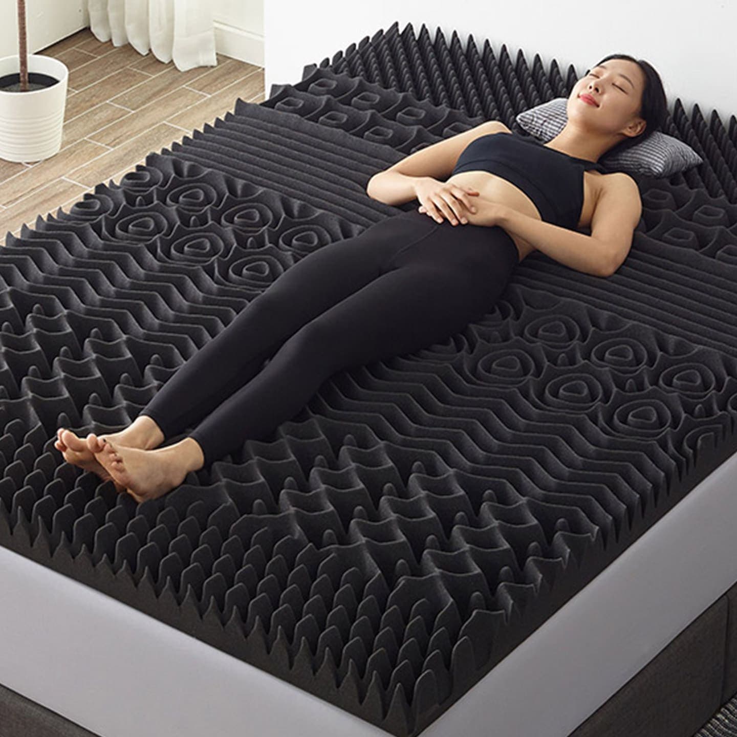 리브맘 7존 에어 매트리스 침대 바닥 토퍼 5cm S/Q