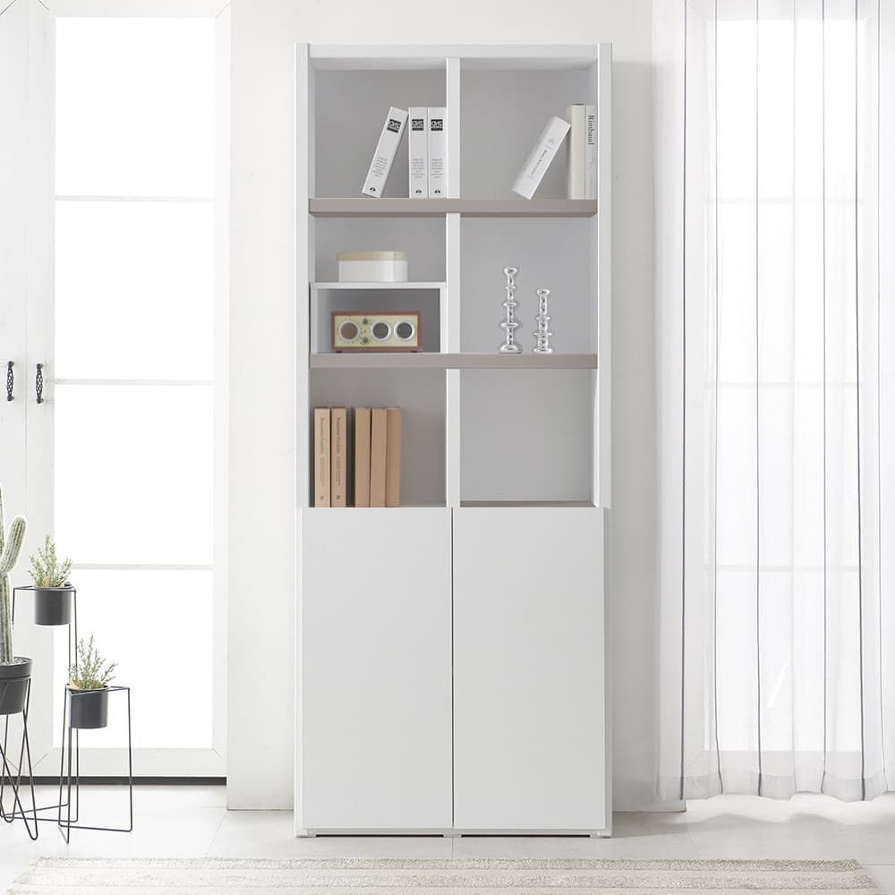 포스트모던 [오늘의집 단독] 국내제작 스터디 36T 수납 선반 800 5단 도어 책장 - 최저가 84,900원