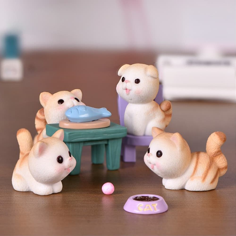 아침향기  야옹이 미니어쳐 7종 SET 테라리움 꾸미기