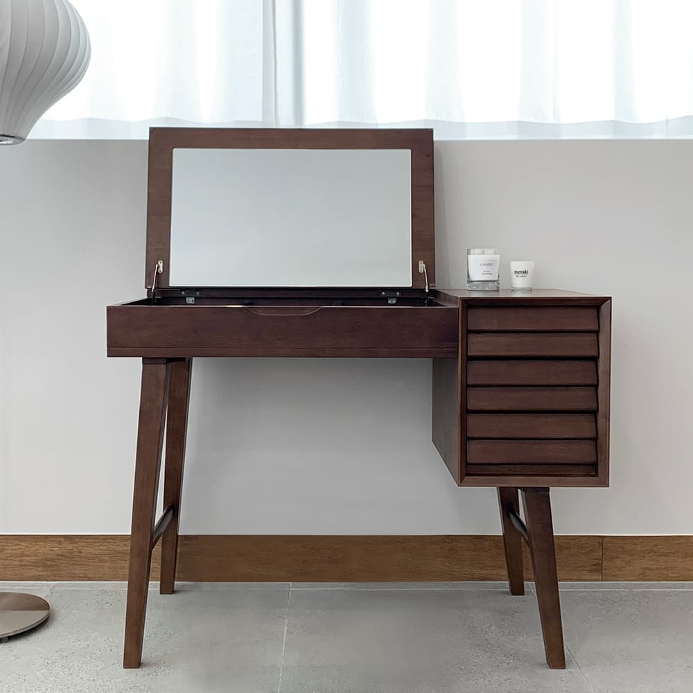 로포텐 갤러리아 고무나무 원목 수납 화장대 콘솔 화장대 - 최저가 229,000원