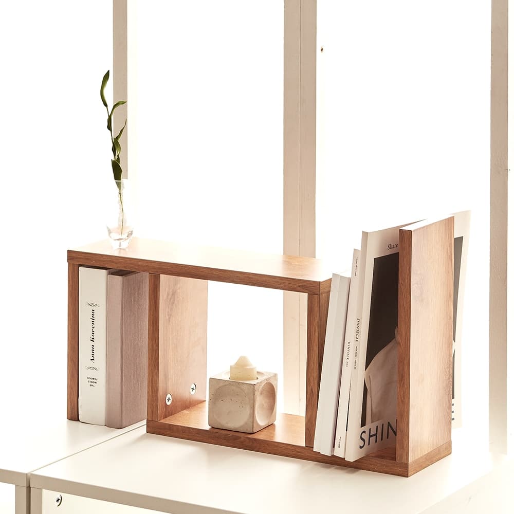 쉬몽 모리아 책상 미니 책꽂이 선반 정리함 길이조절