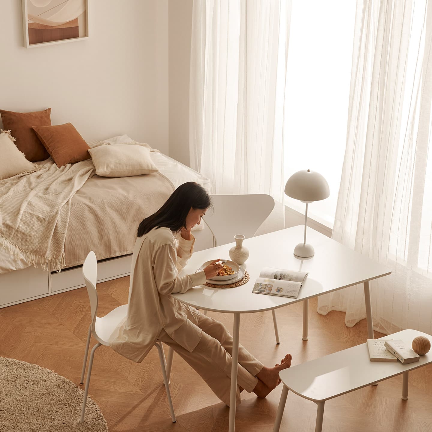 오트밀하우스 오트밀하우스 노아 반타원 테이블 - 최저가 113,050원