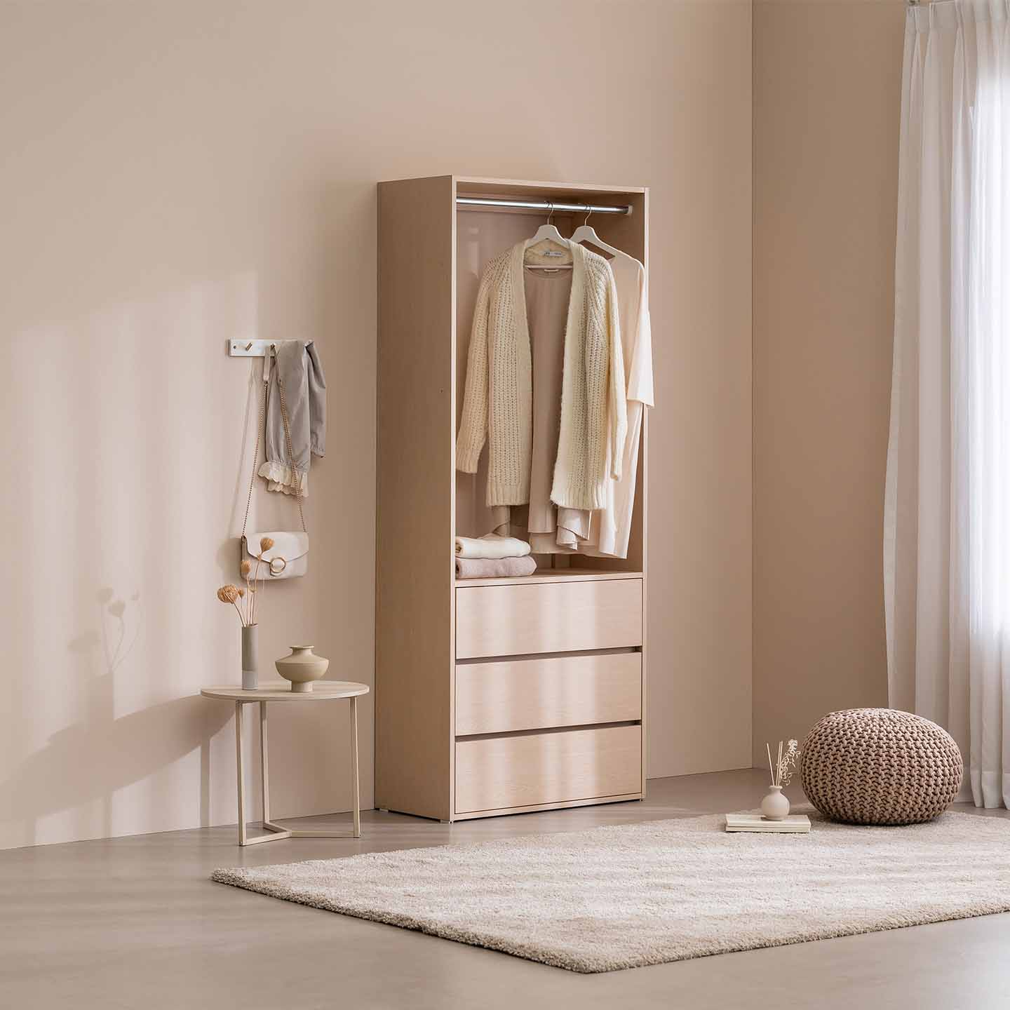 오트밀하우스 멜로 드레스룸 800 서랍형 옷장 높이2M 2color - 최저가 94,000원