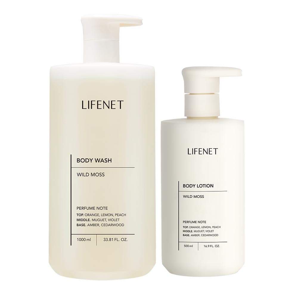 라이프넷 바디 케어 세트 (바디워시 1000ml + 바디로션 500ml) / 향 3종