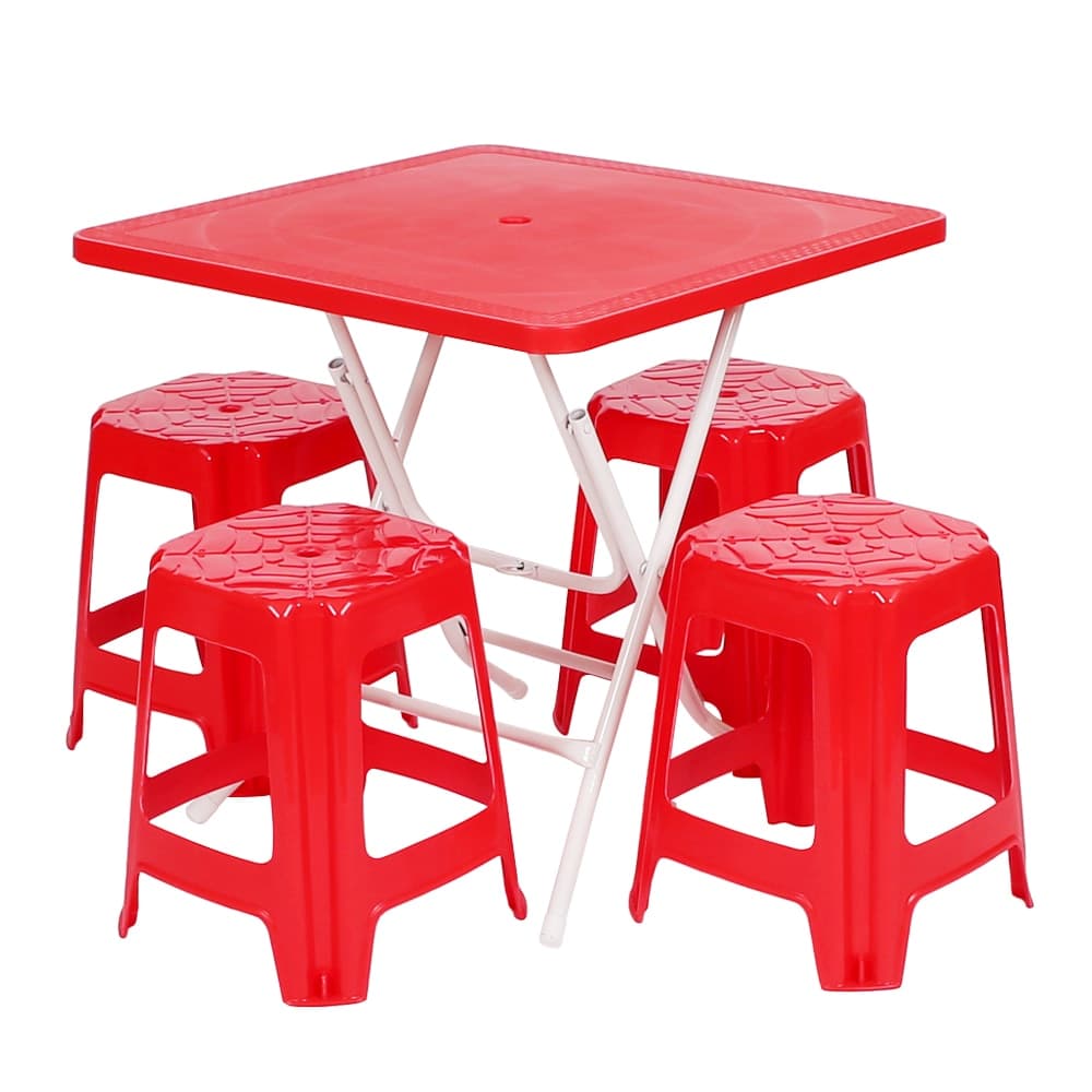 지오리빙 플라스틱 사각 테이블 사각의자 세트 - 최저가 53,300원