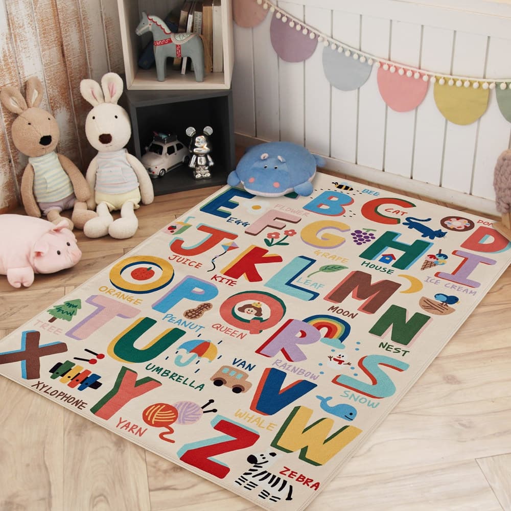 한일카페트 알파벳놀이 사계절 아이방러그 키즈카페트 2size/2colors