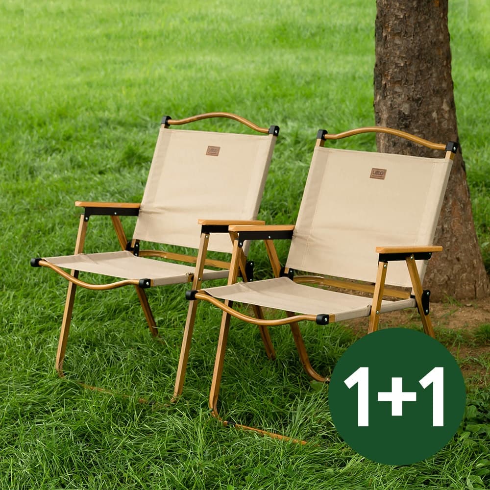 레토 대형우드감성 경량 캠핑의자 폴딩로우 릴렉스체어