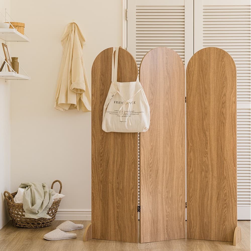 우드레이 라운드 아치형 스탠드 파티션 2colors