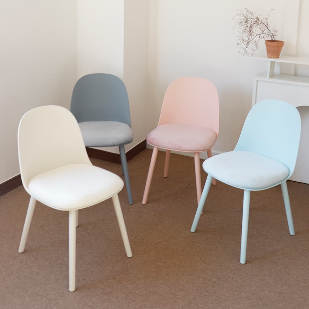 비알프렌드 로랑 플라스틱 스틸 인테리어 카페 체어 (4color) - 최저가 45,600원