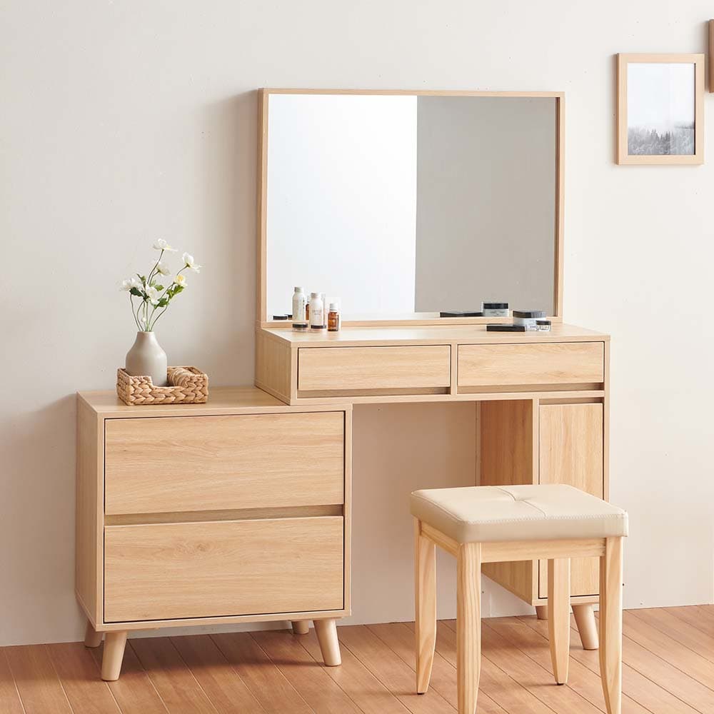 지앤퍼니 모노 확장형 화장대 + 거울 세트