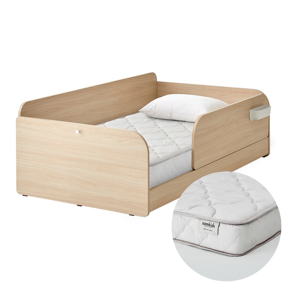 한샘 한샘 샘키즈 슈퍼싱글침대 SS 데이베드+안전가드 140cm+샘키즈 알러지케어 매트리스 SS