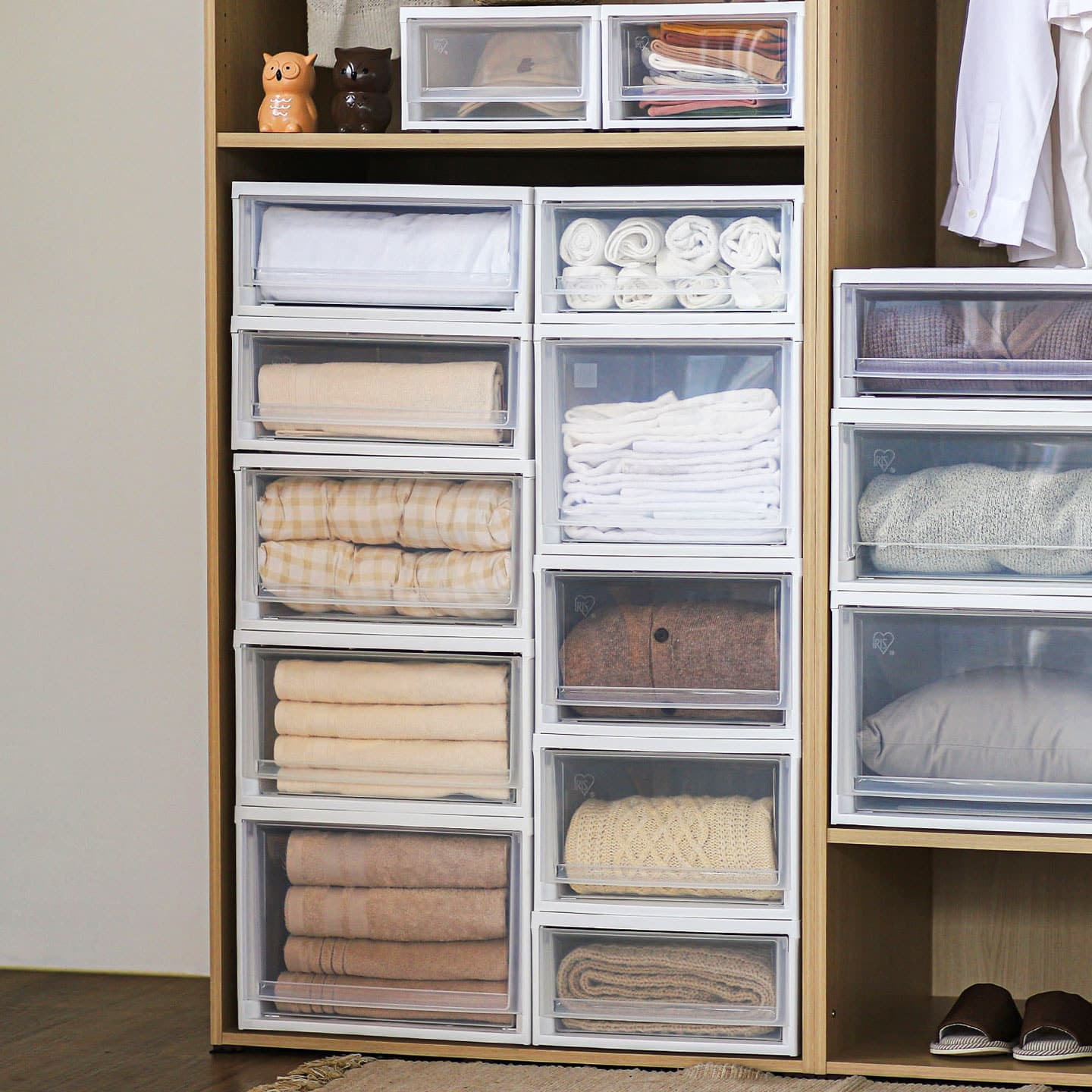 아이리스코리아 수비르 서랍장 리빙박스 옷 수납 옷장 정리함 1개 7size