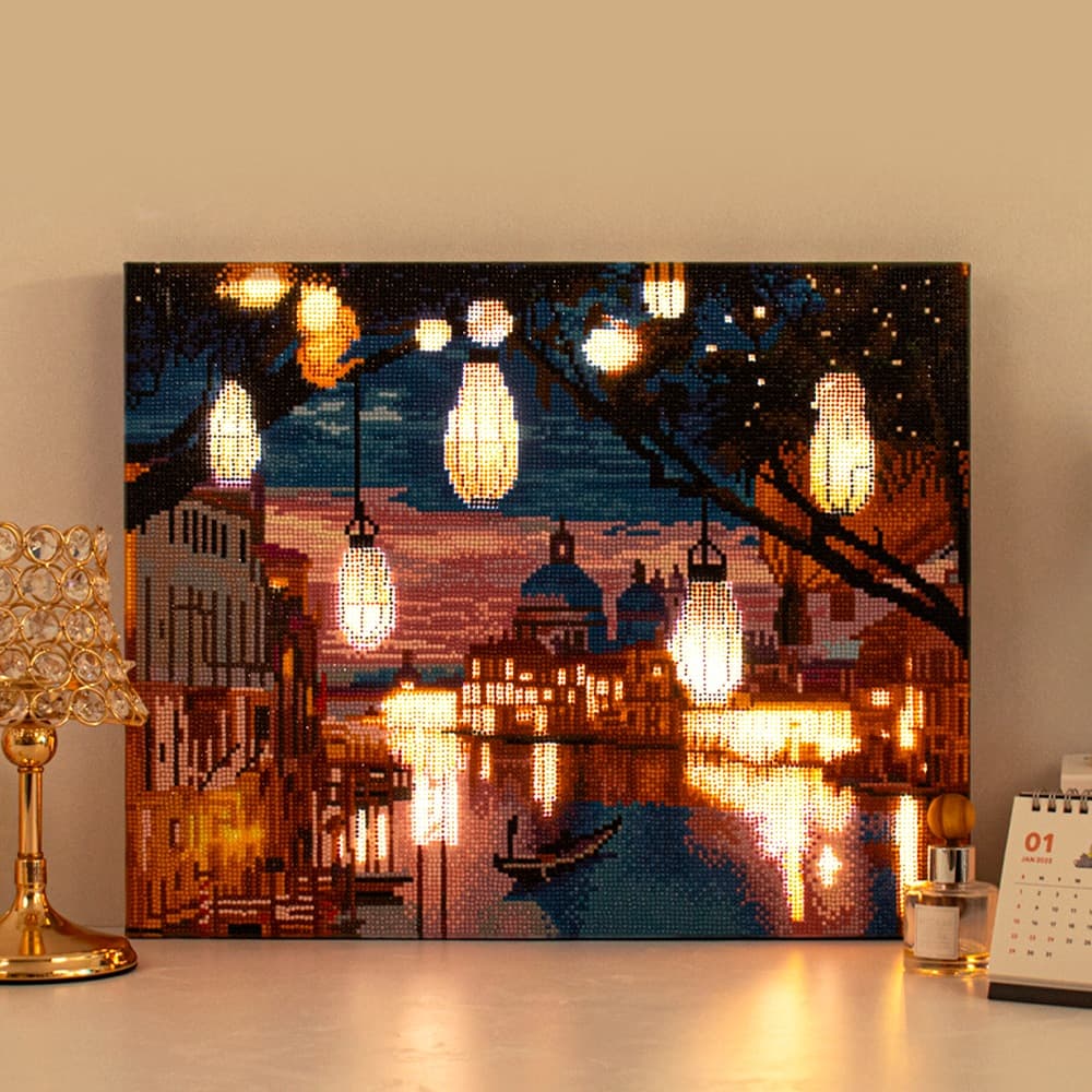 아트조이 DIY 고급형 LED 보석십자수 (캔버스형) 베니스의 등불(리뉴얼) 40X50cm