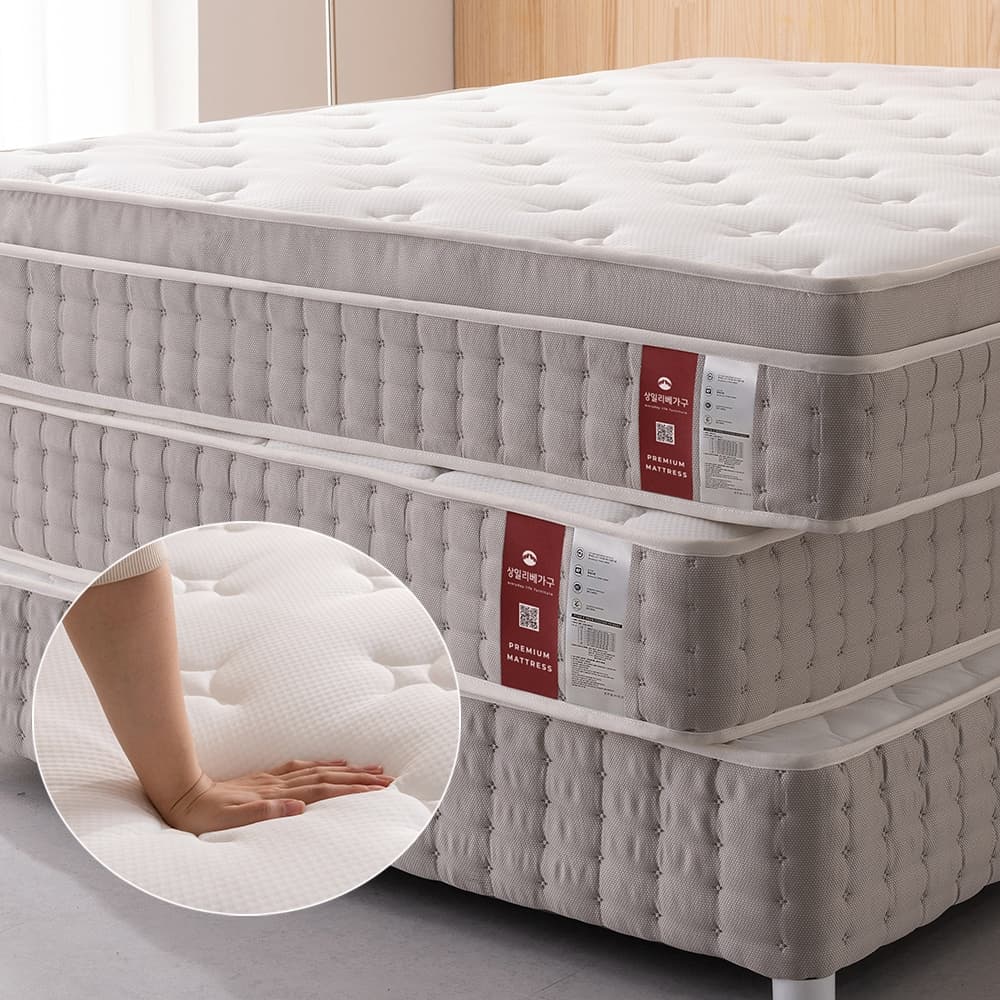 상일리베가구 포근해서 꿀잠 자는 미디엄소프트 21cm 에센셜 독립 호텔 매트리스 (S/SS/D/Q/K)