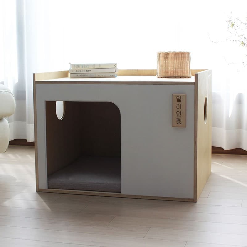 밀리언펫 밀리언펫 자체제작 컬러풀 원목 우드 애견하우스 강아지집 펫하우스 대형