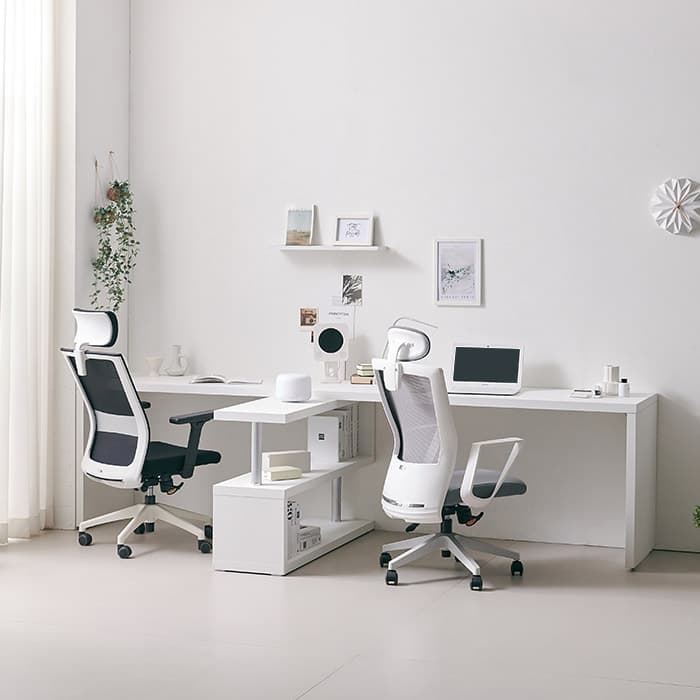 데코라인 데코라인 코넬 이지 2800 와이드 2인용 책상 세트 DDW007C - 최저가 239,000원