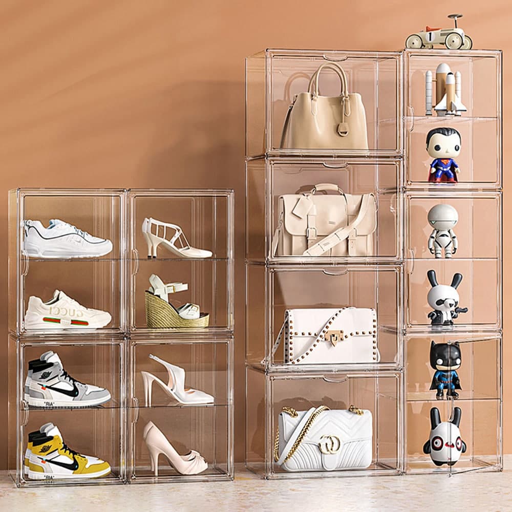 루시아이 특대형 칸막이 쇼윈도 투명 아크릴 잡화 소품 정리함 보관 진열대 가방정리함 - 최저가 17,900원