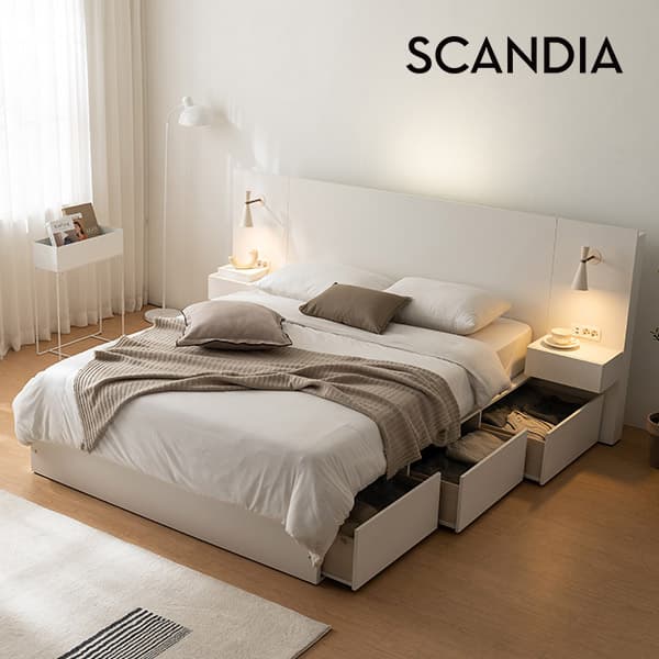스칸디아 데이 호텔 LED 수납침대(매트제외) SS/Q/K/LK
