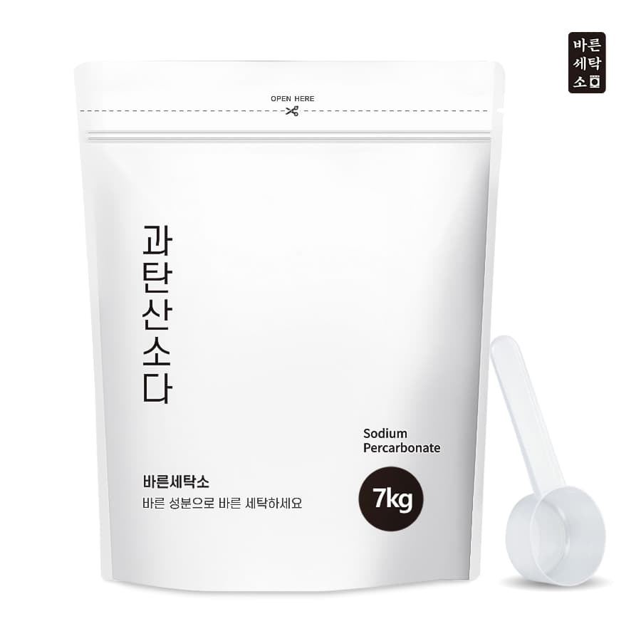 에코프렌즈 바른세탁소 과탄산소다 파우치 7kg +스푼1개