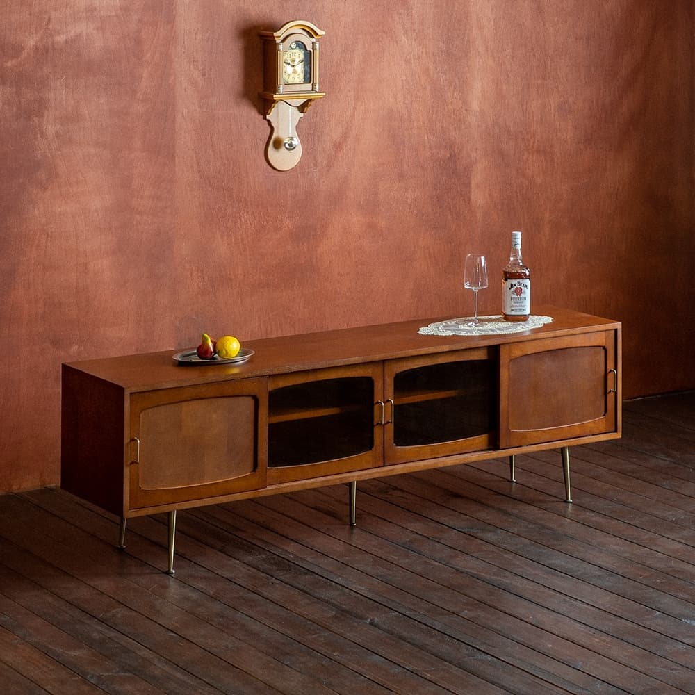 장미맨숀 브루나 원목 거실장 1800